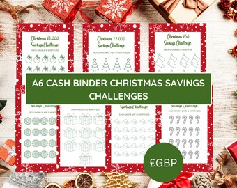 A6 Christmas Savings Challenges: Holiday Budget Planner (Digital Download)