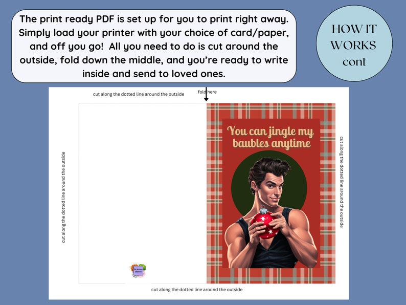 Printable Rude Box Printable Rude Christmas Card Bundle | Adult Holiday Humor (PDF Digital ...
