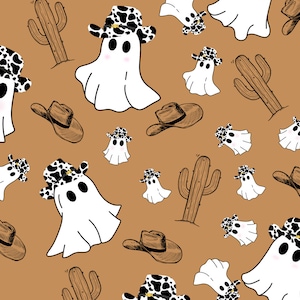 Retro Cowboy Ghost Halloween Wallpaper Western Spooky Phone Background