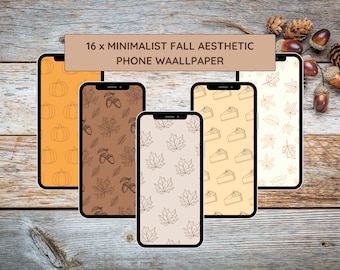 Fall iPhone Wallpaper - 16 Autumn Backgrounds (Digital Download)