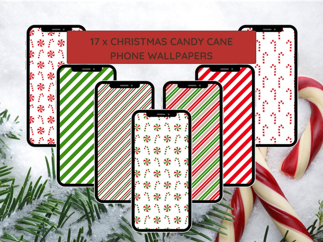 Christmas Candy Cane Phone Wallpaper 17 Seamless Patterns Festive