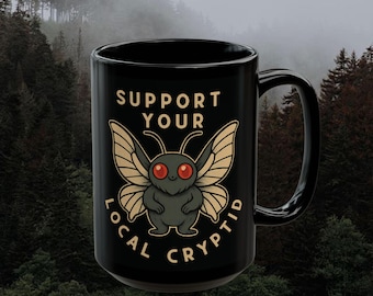 Support Your Local Cryptid Mothman Coffee Mug 11oz & 15oz