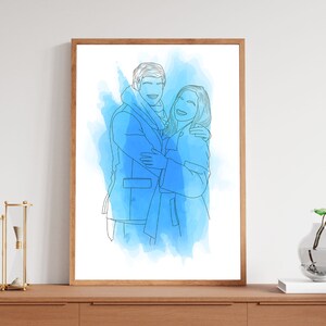 Custom Portrat, Couple Portrat Llustraton, Personalzed Portrat