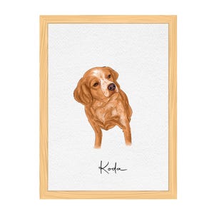 Custom pet portrait art from photo | Personalised pet painting wall art | hand drawn dog portrait | Pet Memorial Art | Mother&#39;s Day Gift