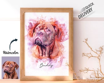 Custom Pet Portraits From Photo Personalized Digital Dog Portraits Cat Portraits Mother's Day gifts Custom Dog Portraits Pet Art Pet Drawing