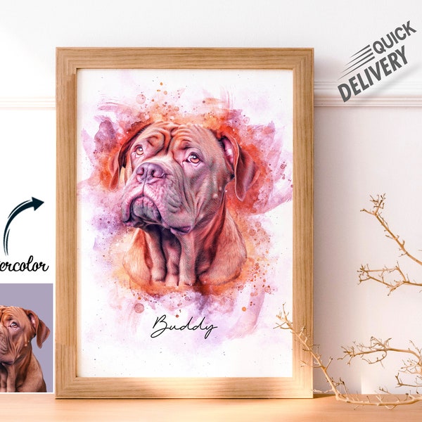 Custom Pet Portraits From Photo Personalized Digital Dog Portraits Cat Portraits Mother's Day gifts Custom Dog Portraits Pet Art Pet Drawing