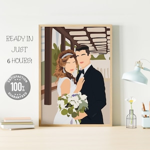 Custom couple Portrait, Faceless Portrait, Gift for Couple, Boyfriend Gift, Family portrait, Engagement Gift for friend, Anniversary Gift