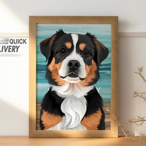 Customized Pet Portrait from Photo | Personalized Dog Drawing from Photo | Custom Cartoon Pet Portrait | Pet loss, Pet Sympathy Gift for her