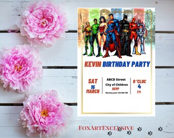 superhero birthday invitation