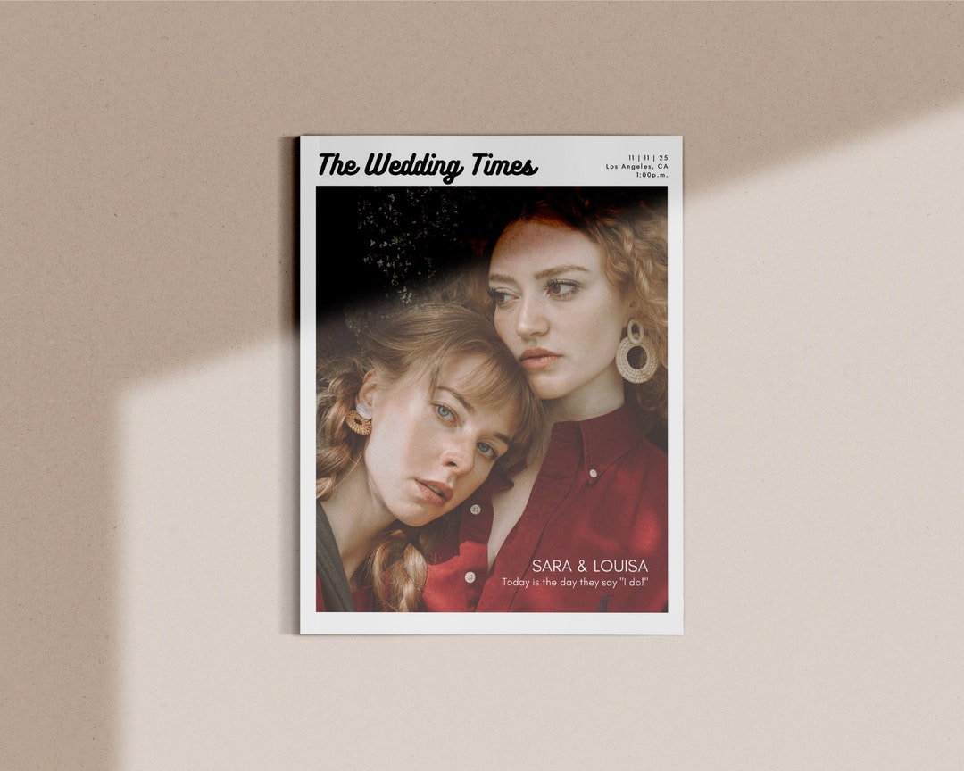 Wedding Magazine Program Template, Folded Newspaper Timeline ...