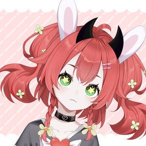 Vtuber Asset| Demon Horns| Kawaii| 2D| 3D