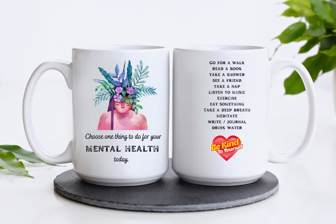 Mental Health Ceramic Mug 15oz Etsy