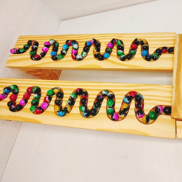 Wooden Marble Run Etsy