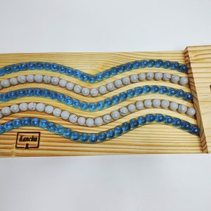 Pista de canicas de madera de pino hecha a mano: Juguete Montessori