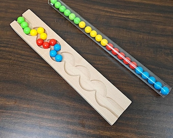 Beech Wood Marble Run Track Toy: Montessori STEM Learning (Pack of 2)