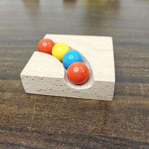 Marble run track L connector beech wood track toy for kids, wooden gift for kids toy, montessory toy birthday gift christmas gift wood toy