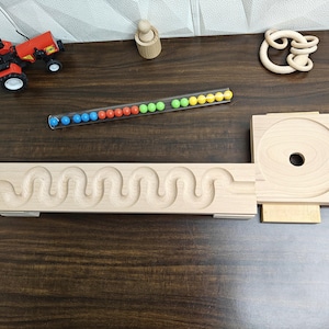 Marble Run Track, Full Set with Funnel haba Marble Track Plate , Marble Race Wooden Plate,Toy, Montessori toy Set for christmas gift playing