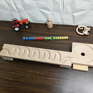 Marble Run Track, Full Set with Funnel Wave Marble Track Plate , Marble Race Wooden Plate,Toy, Montessori toy Set for christmas gift playing