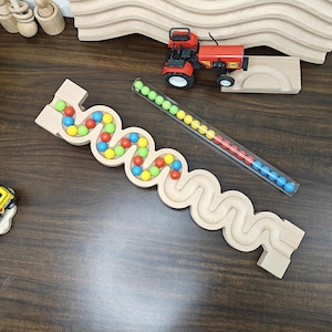 Marble run track Kancha 3d wood  track toy for kids, wooden gift for kids toy, montessory toy birthday gift christmas gift pack 1