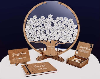 Wedding Guest Book Alternative, Custom Family Tree Guest Book Wedding Sign - Wood, Personalized Wedding Decor