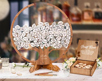 Wedding Guest Book Alternative, Wood Guest Book Wedding, Personalized Wedding Decor，Perfect for Photos and Heartfelt Messages, Photobooth