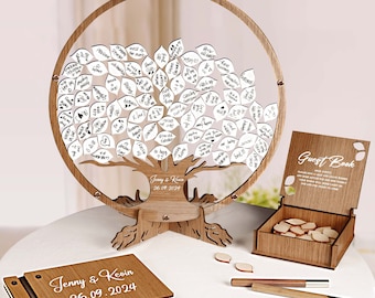 Wedding Guest Book Alternative, Custom Family Tree Guest Book Wedding Sign - Wood, Personalized Wedding Decor