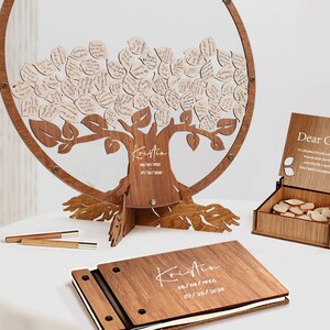 Livre d'or pour les funérailles, livre d'or pour les funérailles Livre d'or commémoratif en bois personnalisé alternatif : une célébration personnalisée de la vie