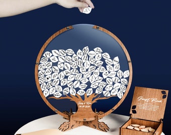 Wedding Guest Book Alternative, Family Tree Guest Book Wedding - Wood, Personalized Wedding Decor