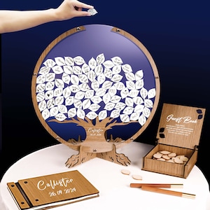 funeral guest book, funeral Guest Book Alternative Custom Wooden Memorial Guest Book: A Personalized Celebration of Life