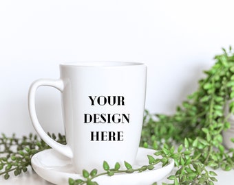 Coffee Mockup, Mug Mockup, White Ceramic Mockup, Natural Light Mockup, Create Your Own, Coffee, Blank Cup, Plain White Mockup. PDF File