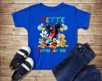 Disney Personalized Mouse House Family Birthday Matching Shirt, Custom Mouse And Friends Birthday Tshirt, Mouse Club Theme Birthday Outfit
