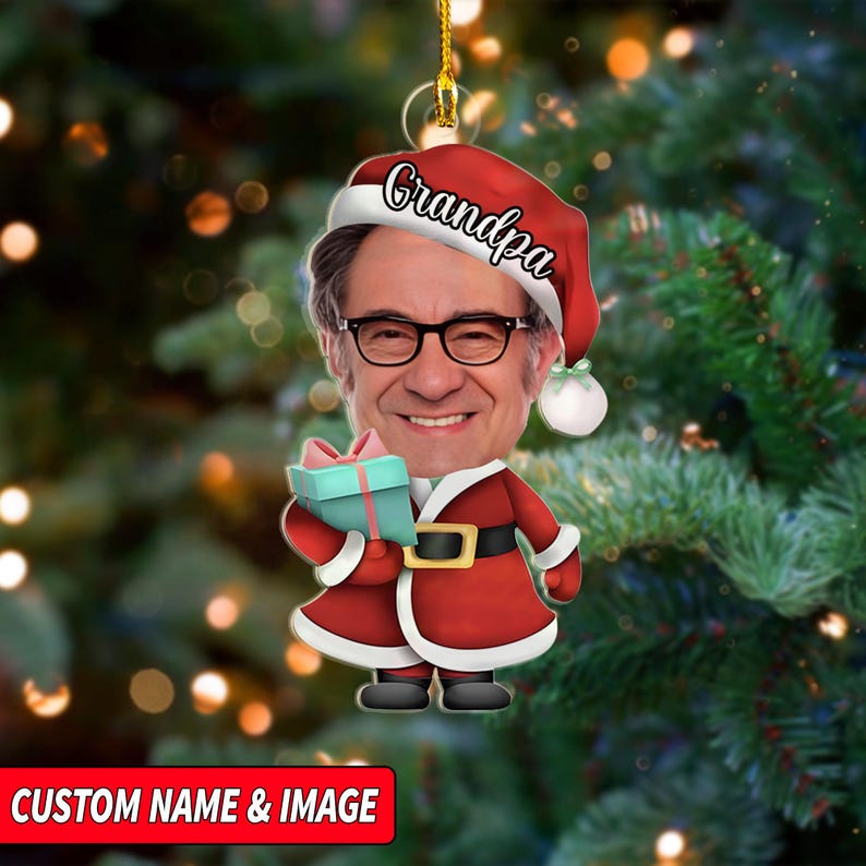 Custom Toy Story Face Grandparents With Grandkids Christmas Ornament