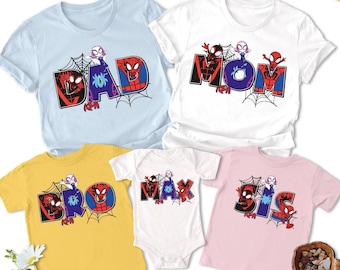 Personalized Spider Hero And His Friends T-Shirt, Custom Name Junior Hero Theme Kid Shirt, Hero Party Theme Tee, Spider Birthday  RE