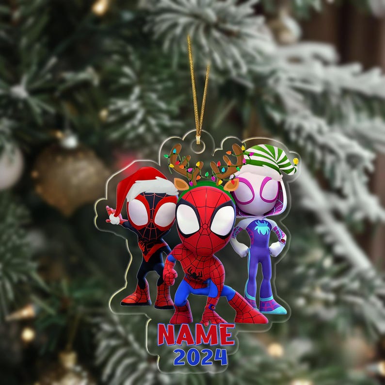 Custom Name Spidey and His Amazing Friends Ornament, Spidey Boy