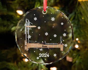 Déco de Noël d'équipement de Pilates personnalisé, art Pilates, cadeaux de collègues, ornement d'équipement de Pilates, cadeau de remise en forme pour studio de Pilates