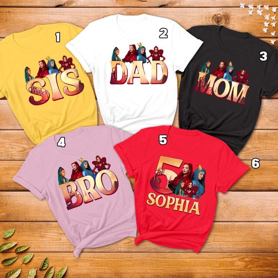 Personalized Descendants the Rise of Red Birthday Disney Tee 