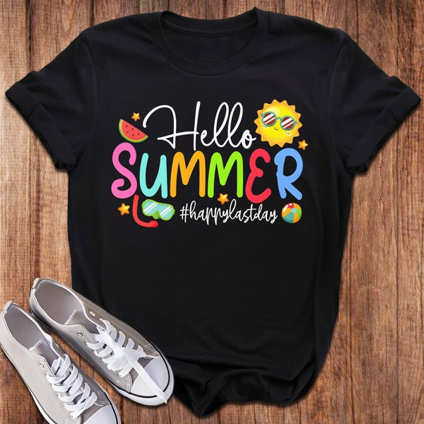 Happy Last Day Of School T-Shirt, Summer Break T-Shirt, Summer Vacation Shirt, Teacher Student Shirt, School's Out Shirt, Summer Beach Tee