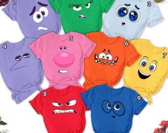 Inside Out Costume Disney Tee, Inside Out Costume Shirt, Inside Out Family Matching Tee, Inside Out Characters Shirt, Inside Out 2 Gift