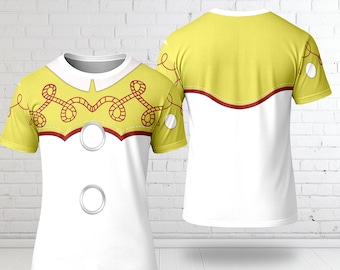 Jessie Cowgirl Doll All Over Print Shirt, Toy Story Cowgirl Cosplay Halloween Tracksuit Apparel, Jessie Woody Girlfriend Holiday Tee