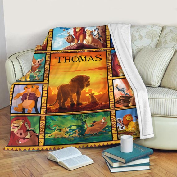 Personalized lion king baby blanket sale