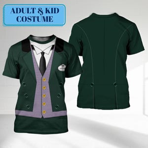 Haunted Men Butler Shirt, Haunted Halloween Costume For Family Group T shirt, Horror Movie Shirt, Halloween Horror Character Matching Tee