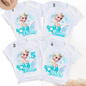 Personalized Winter Princess Birthday Family Matching Shirt, Princess Birthday Girl Shirt, Birthday Party Disney For Kids, Ice Princess Tee