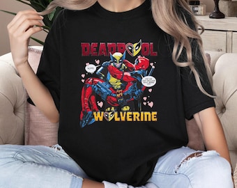 Deadpool Wolverine Besties Forever T-Shirt, Trending Deadpool & Wolverine 3 Movie Tee, Superhero Lover Shirt, Best Friends Disney For Men