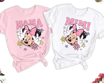 Minnie Mouse Mama Shirt, Minnie Mouse Shirt, Minnie Mama Mini Shirt, Baby And Mama Shirt, Mom And Me Shirt, Family Trip Tee