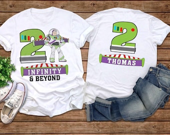 Personalized To Infinity And Beyond Birthday Family Matching Shirt, Toy Birthday Boy Shirt, Birthday Party  For Kids, Space Toy Shirt