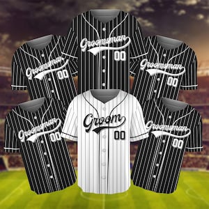 Custom Groom & Groomsman Jersey, Groomsmen Proposal Jersey, Bachelor Party Groomsmen Jersey, Personalized Team Name Baseball Jersey