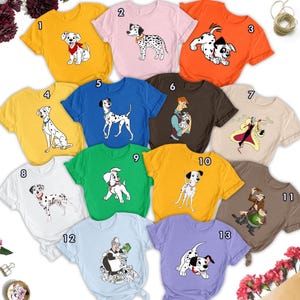 Custom 101 All Dalmatians Dog Matching Shirt, Funny Dog Movie Characters Shirt, Dog Birthday Party Disney, Dalmatians Cartoon Halloween Gift