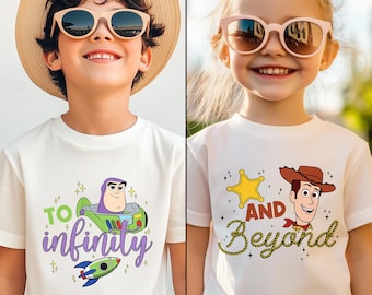 Buzz And Woody Matching Shirts, To Infinity And Beyond Shirt, Toy Story Boy , Boy Girl Birthday Shirt, Kids  World Shirt