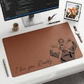 Custom Dad Photo Sketch Line Art Desk Mat, Personalized Dad We Love You, Father's Day Gift For Husband, Dad Picture Desk Pad, Mouse Mat product logo