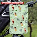 Custom Golf Towel With Kids Photo, Golf Lover Gift, Kids Golf Rag, Gift For Him, Dad Gift, Custom Fathers Day Golf Gift, Best Dad By Par